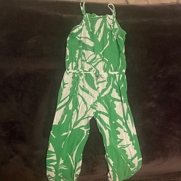 Lilly Pulitzer Other - Lilly Pulitzer Green Leaf Print Kids Romper
